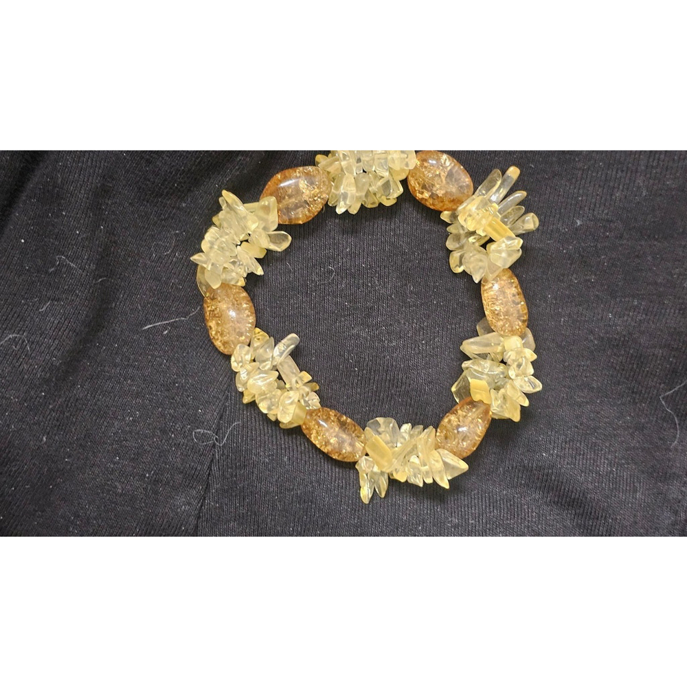 Citrine chip bracelet W3